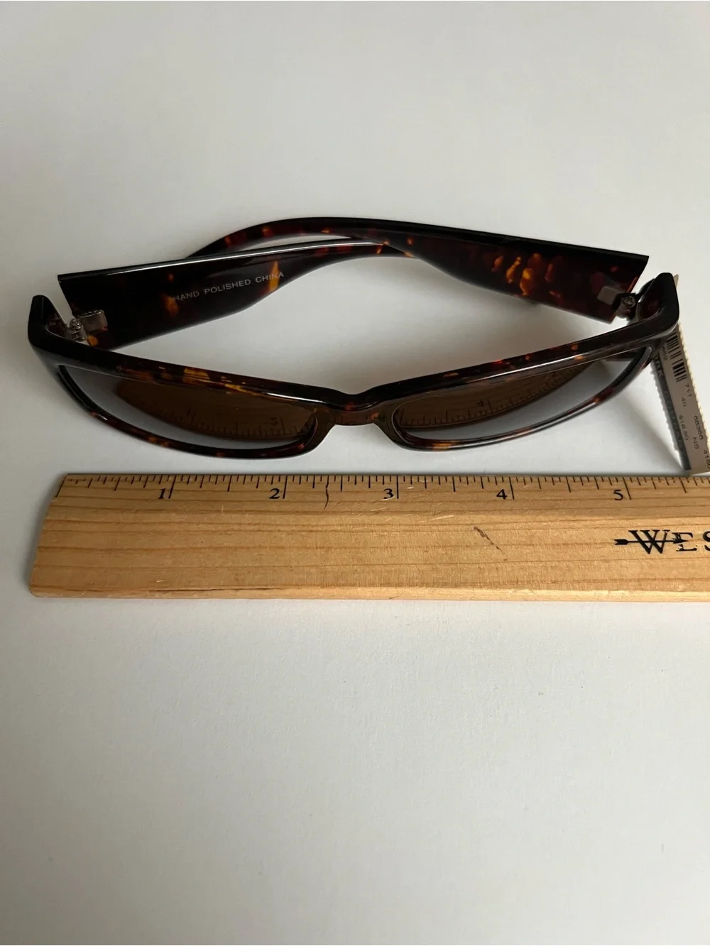 New York & Company Tortoise Rectangular Sunglasses with Brown Lenses